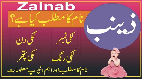 Zainab Name Meaning in Urdu (زینب) .